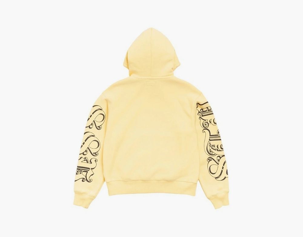 Stussy Motif Print Hoodie Yellow
