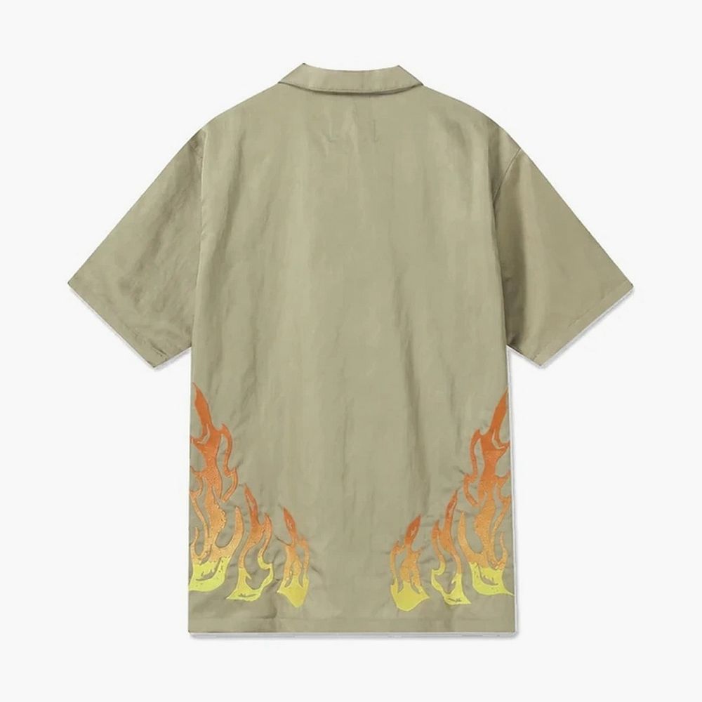 Jordan x Travis Scott Cactus Jack Flame Shirt Khaki