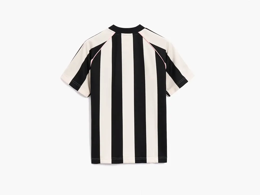 Adidas Originals Striped  Jersey T-Shirt  Wonder White / Black