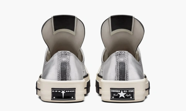 Rick Owens X Converse Drkshdw Turbodrk Chuck Taylor All-star 70 Ox Silver White 