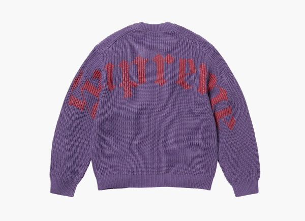 Supreme Old English Printed Sweater Purple 