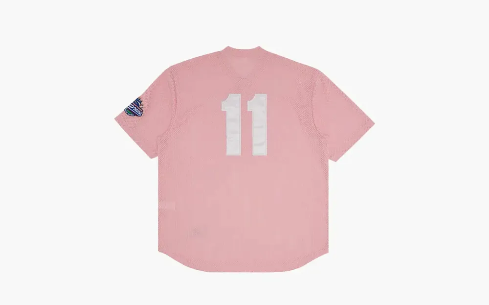 Supreme S Logo Baseball Henley Pink