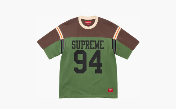 Supreme Split Short-Sleeve Football Top Green  Supreme Split Short-Sleeve Football Top Green