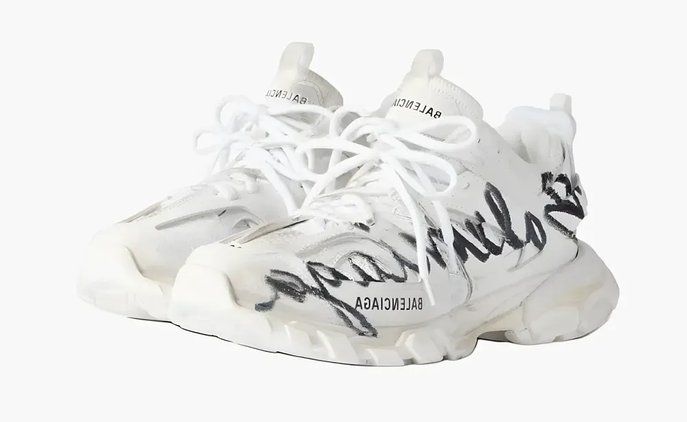 Balenciaga Track Signature Sneakers White