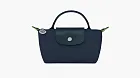 Longchamp Le Pliage Green Handle Pouch Blue Navy