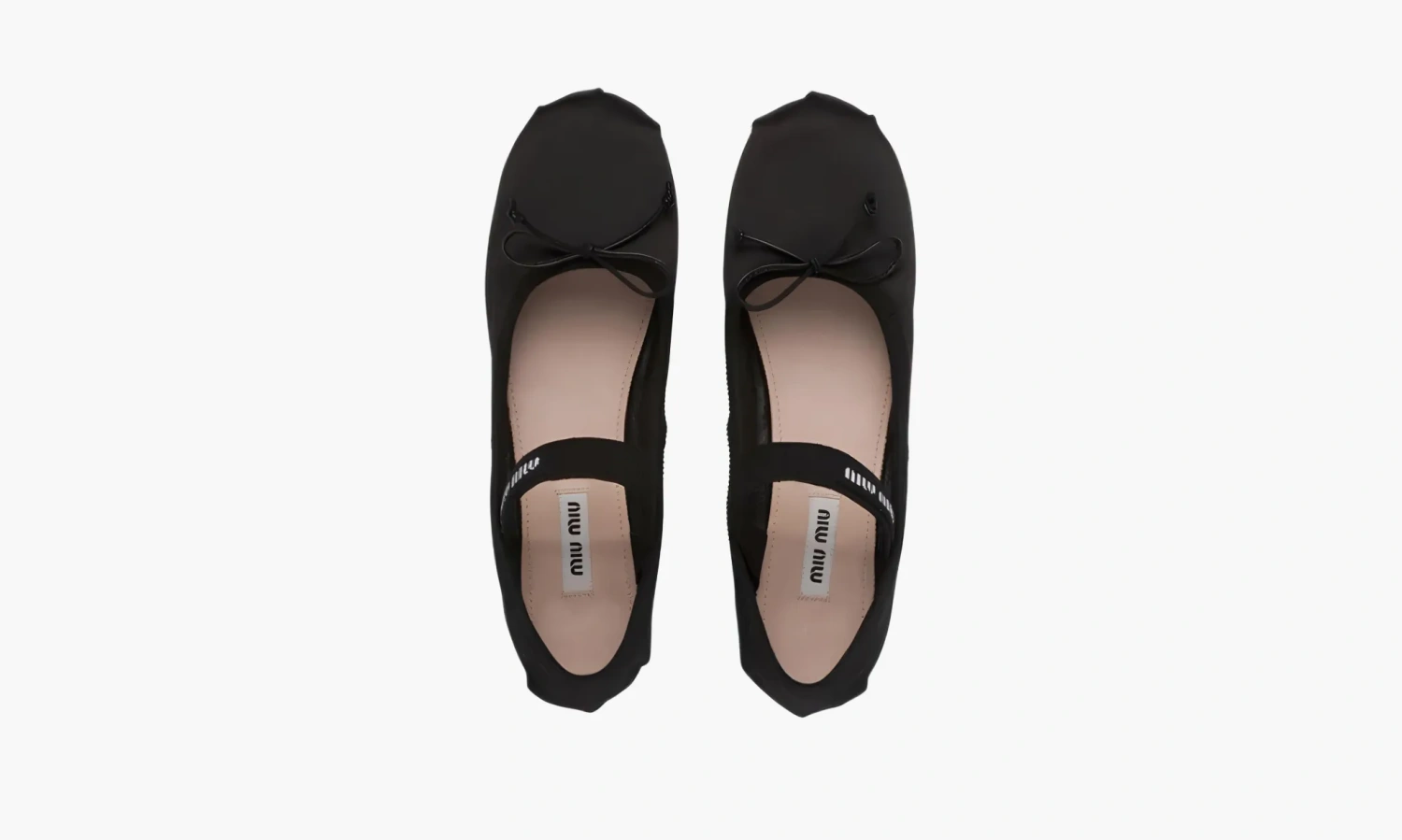 Miu Miu Satin Ballerinas Black 