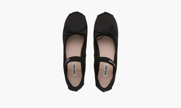 Miu Miu Satin Ballerinas Black 