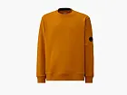 C.P. Company Diagonal Raised Fleece Crewneck Lens Sweatshirt Desert Sun - Orange
