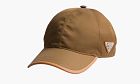 Prada Re-Nylon Leather Baseball Cap Cork Beige