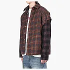 ARNODEFRANCE Double Flannel Overshirt Brown