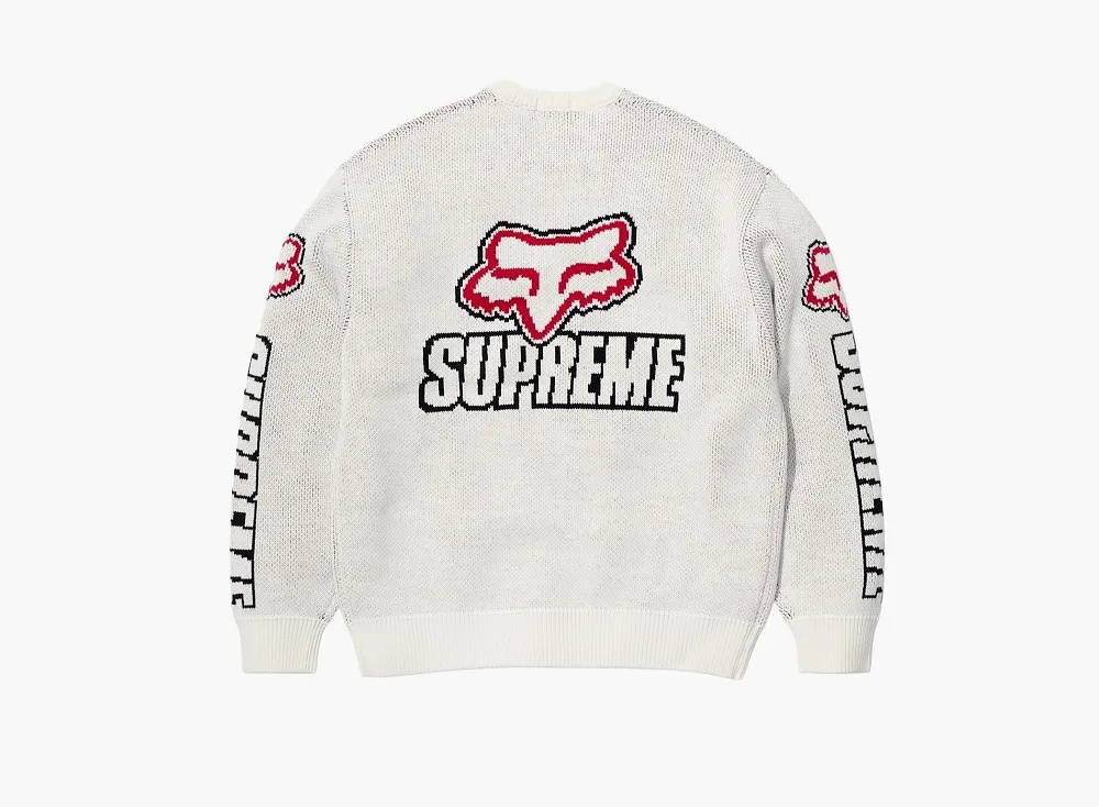 Supreme x Fox Racing Sweater White