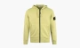 Stone Island Garment Dyed Zip Sweatshirt Lime 