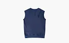 Sporty & Rich Serif Logo Knit Vest Navy/White
