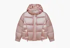 New Balance Cropped Hooded Down Jacket Pink