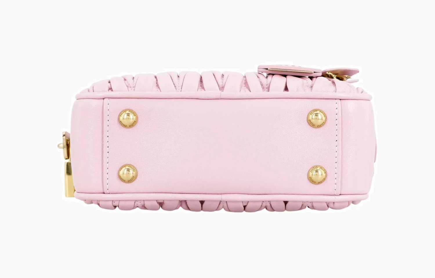 Miu Miu Matelassé Nappa Leather Top-handle Bag "Pink" 