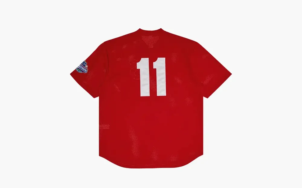 Supreme S Logo Baseball Henley Red