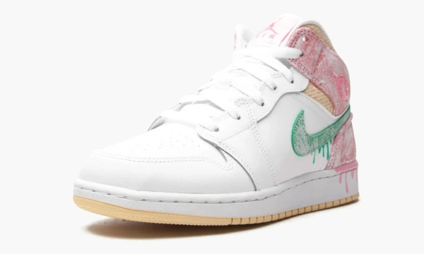 Air Jordan 1 Mid GS Paint Drip 