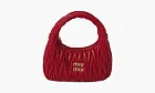 Miu Miu Wander Matelasse Nappa Leather Hobo Bag Red