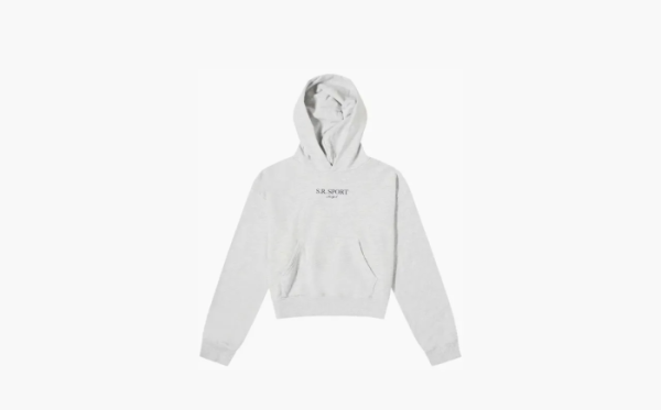 Sporty & Rich Sport Cropped Hoodie Heather Grey 