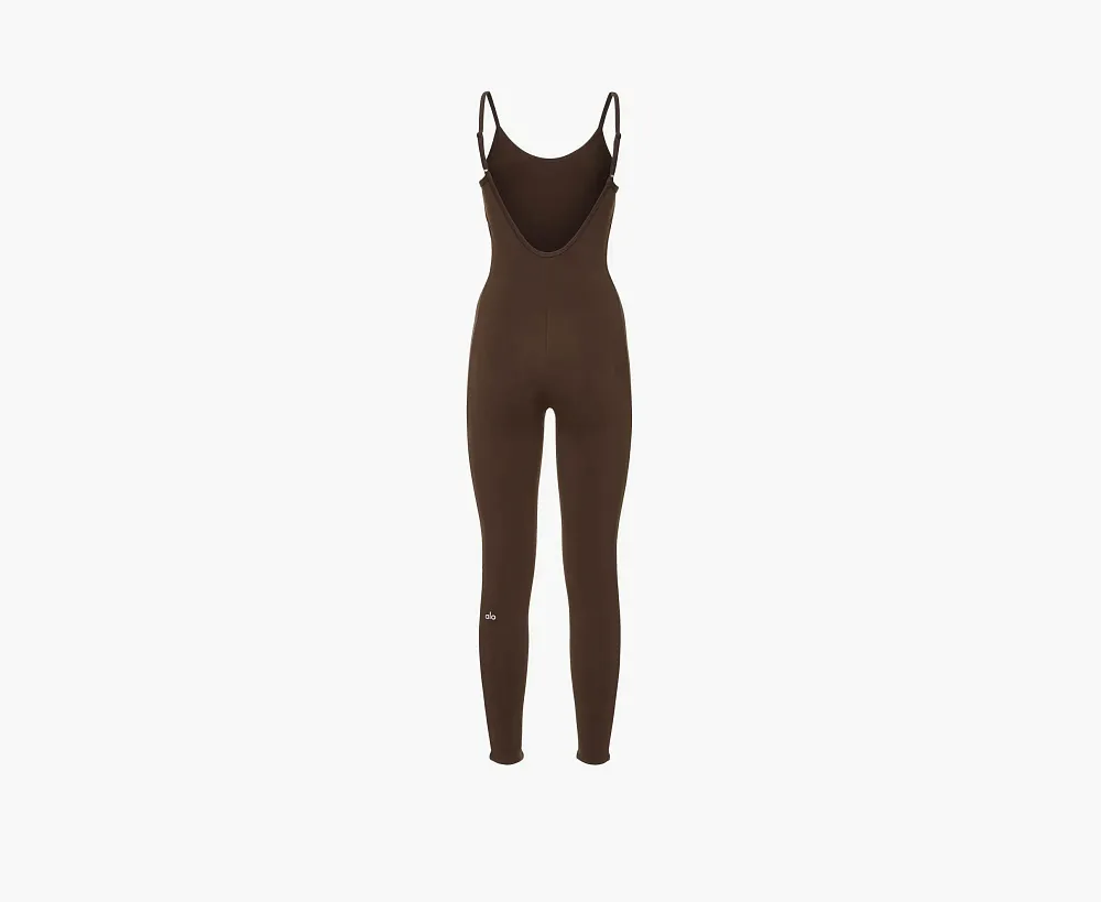Alo Yoga Airbrush One And Done Onesie Espresso