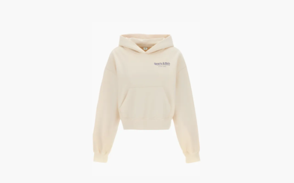 Sporty & Rich Club Women's Cropped Hoodie Beige 