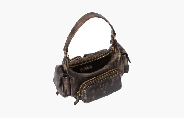 Miu Miu Nappa Leather Pocket Bag Sand / Coffee 