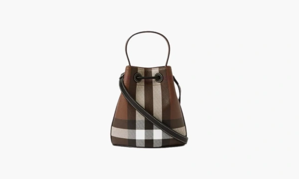 Burberry Mini TB Bucket Bag Dark Birch Brown 