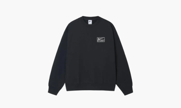 Nike X Stussy Acid Wash Crew Fleece Black 