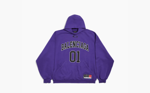 Balenciaga Hoodie Loose Fit Style Purple 