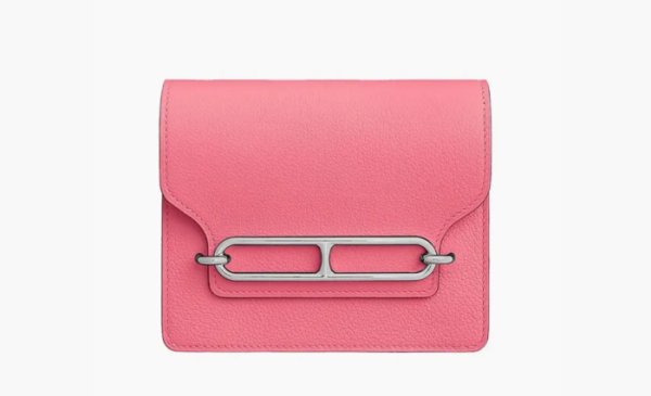 Hermes Roulis Calfskin Pig Nose Card Holder Fanny Pack Coin Purse Pink  Hermes Roulis Calfskin Pig Nose Card Holder Fanny Pack Coin Purse Pink