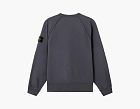 Stone Island Organic Cotton Fleece Crewneck Sweatshirt Blue Grey