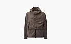 C.P. Company Flatt Nylon Hooded Overshirt Jacket Brown