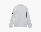 Stone Island Micro Stitch Soft Organic Cotton Long-Sleeve Polo Pearl Grey Melange