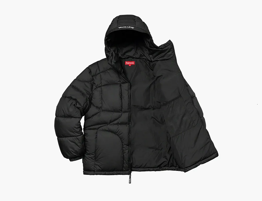 Supreme Warp Hooded Puffy Jacket Black