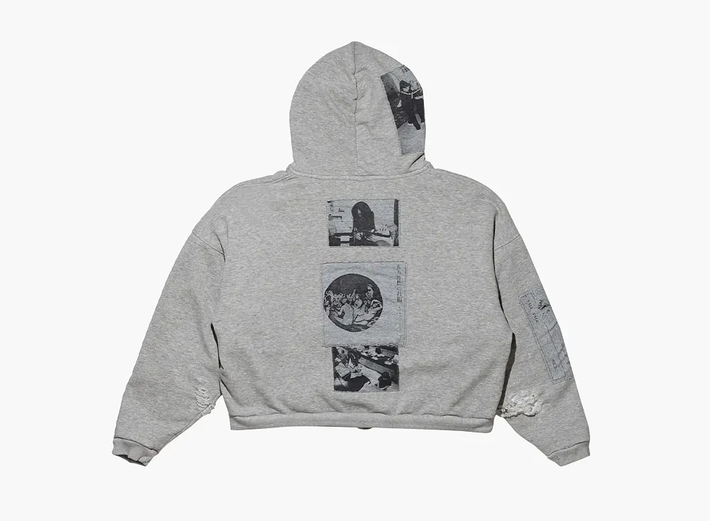 Enfants Riches Déprimés Assemblage Zip Hoodie Heather Grey