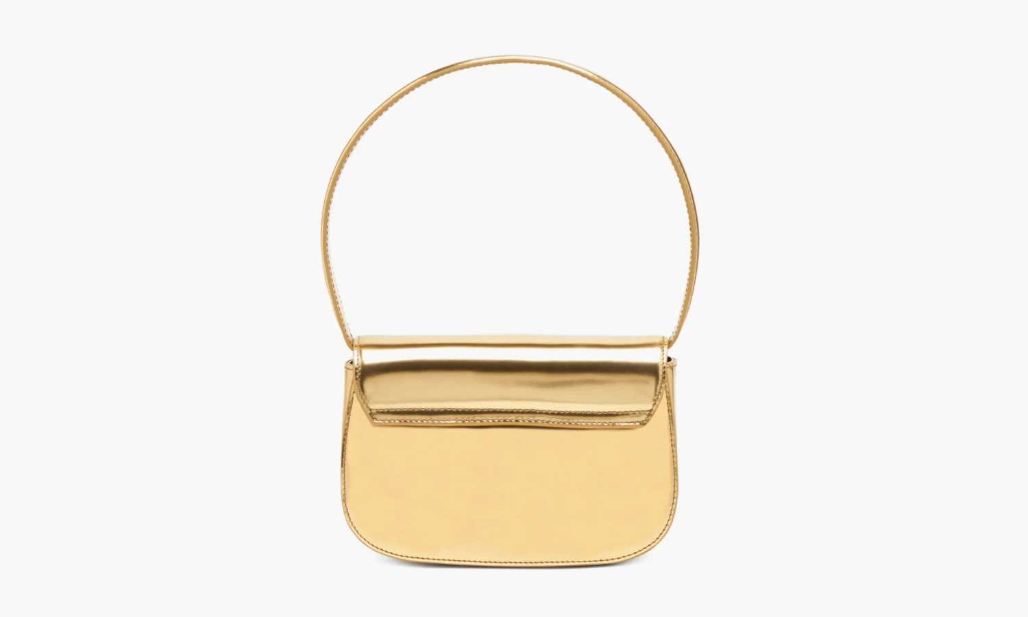 Diesel 1DR Shoulder Bag Mirrored Leather Gold 