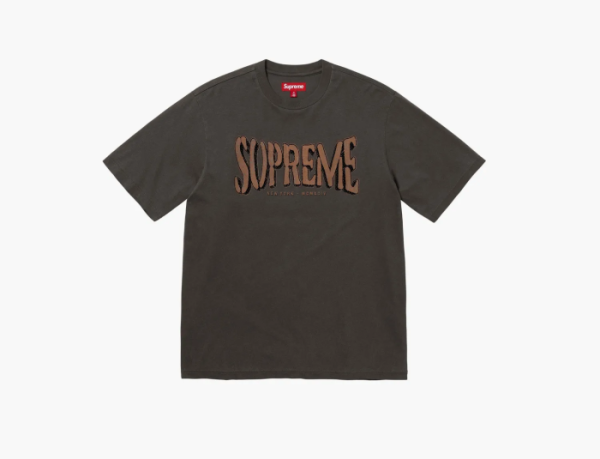 Supreme Flocked Washed S/S Top Black 