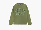 Stussy 2 Tone Cotton Mesh Crew  Green