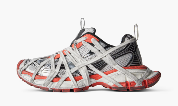 Balenciaga 3XL Extreme Lace Sneaker Worn-Out - Grey Red Black 