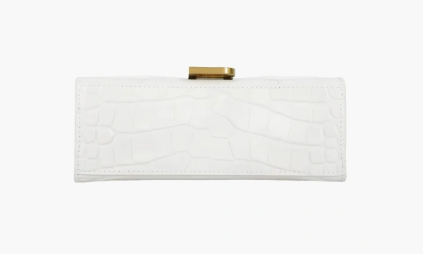 Balenciaga Hourglass Handdbag Embossed White 