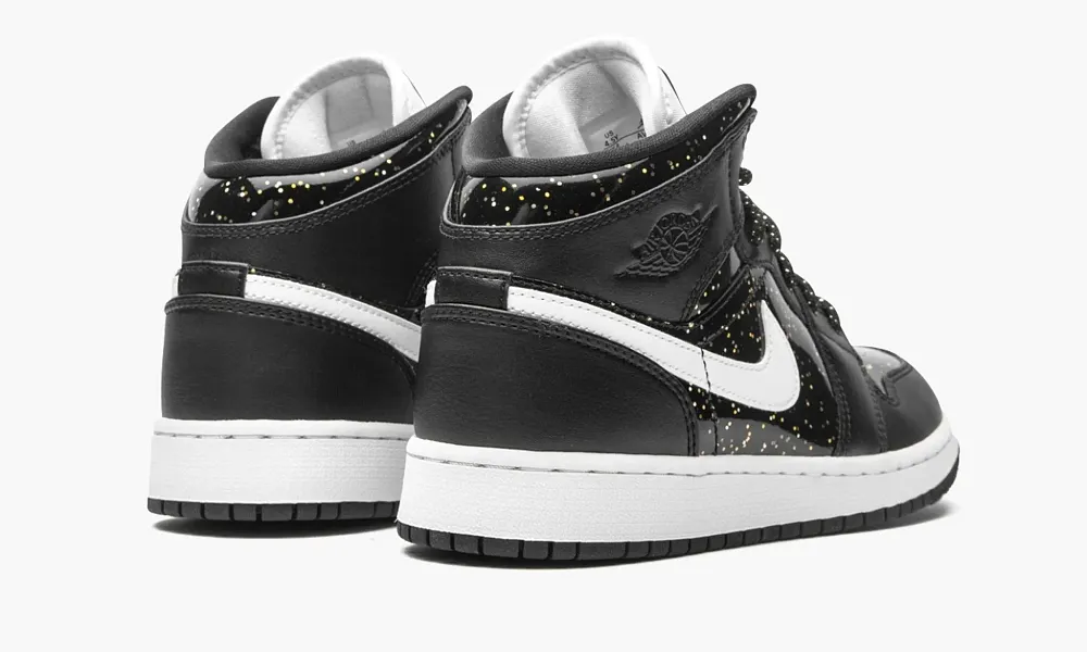 Air Jordan 1 Mid SE GS Black Glitter
