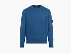 Stone Island Compass Badge Crewneck Sweater Avio Blue