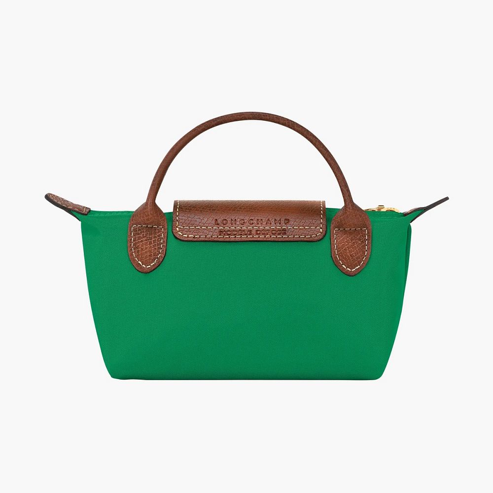 Longchamp Le Pliage Original Pouch With Handle Green