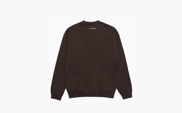 Sporty & Rich Wellness Club Flocked Crewneck Chocolate/Cream 