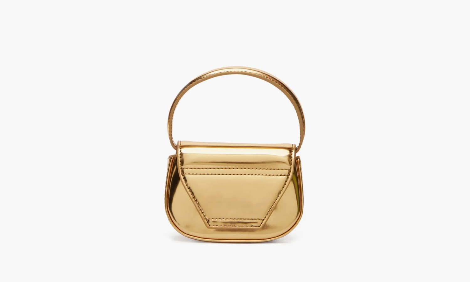Diesel 1DR Iconic Mini Bag Mirrored Leather Gold 