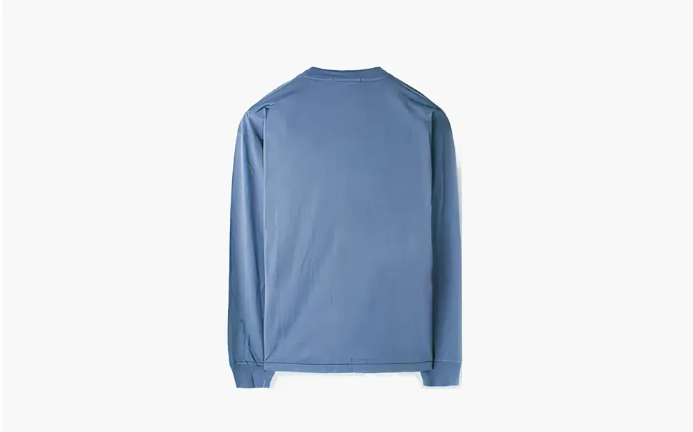 Stone Island Cotton Jersey Long Sleeve T-Shirt Blue