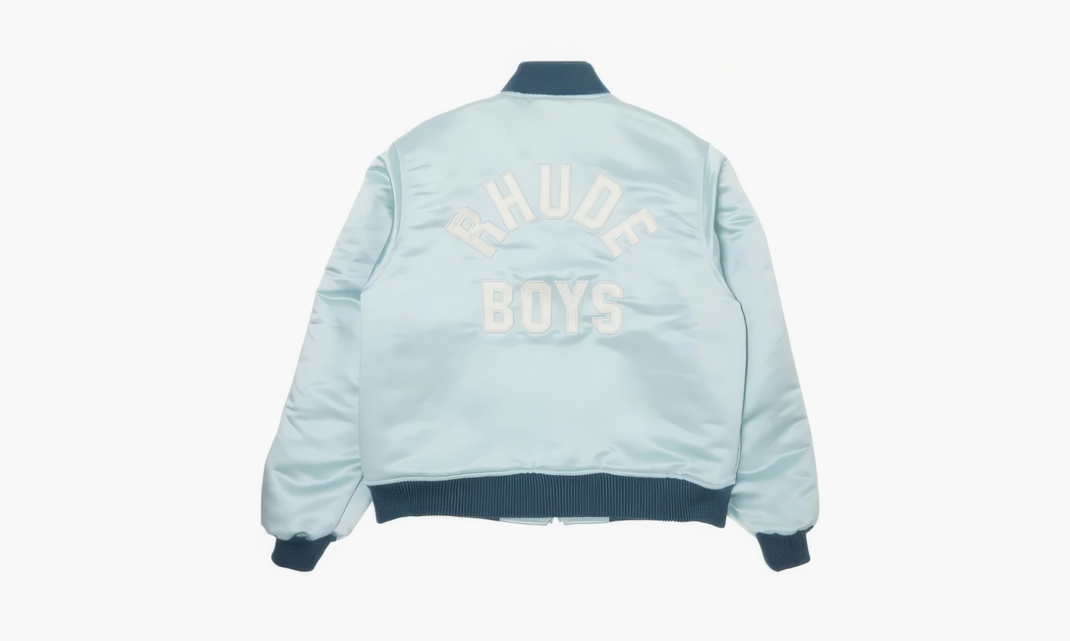 RHUDE Boys 02 Satin Bomber "mint Cream" 