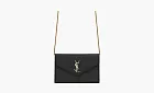 Saint Laurent Envelope logo-plaque shoulder bag Black