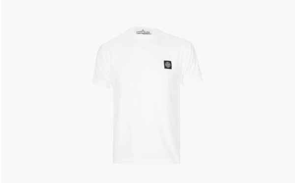 Stone Island Logo Patch T-Shirt White  Stone Island Logo Patch T-Shirt White