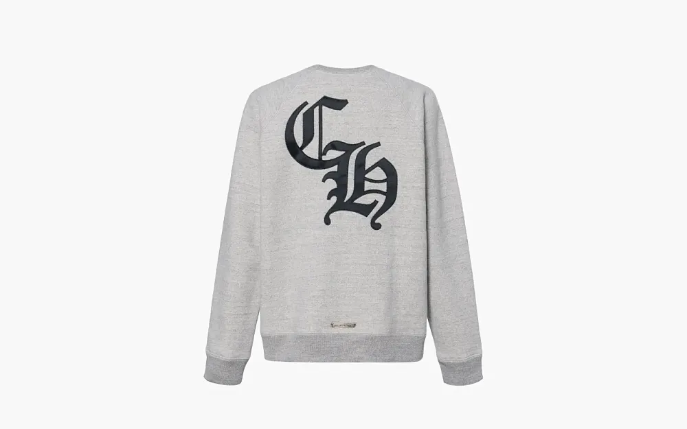 Chrome Hearts Cemetery Cross Crew-Neck Sweatshirt Grey
